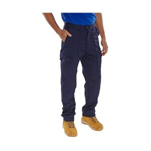 Beeswift Poly Cotton Work Trousers Navy Blue 32 Beeswift Poly Cotton Work Trousers Navy Blue 32