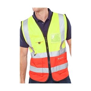 Beeswift Two Tone Executive Waistcoat Saturnyellow / Red L Beeswift Two Tone Executive Waistcoat Saturnyellow / Red L