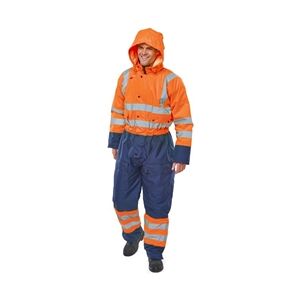 Beeswift Two Tone Hiviz Thermal Waterproof Coverall Orange / Navy M Beeswift Two Tone Hiviz Thermal Waterproof Coverall Orange / Navy M