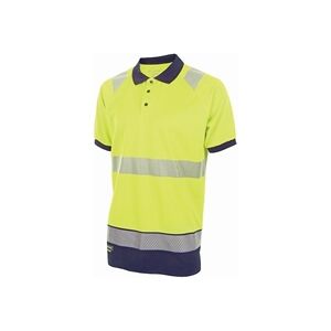Beeswift High Vis Two Tone Polo Shirt Short Sleeve Yellow / Navy M Beeswift High Vis Two Tone Polo Shirt Short Sleeve Yellow / Navy M