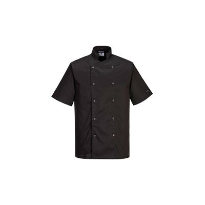 Portwest Cumbria Chefs Jacket S/S 4XL Blk Portwest Cumbria Chefs Jacket S/S 4XL Blk
