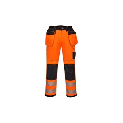 Portwest PW3 Hi Vis Holster Pocket Work Trousers 42 Orange/Blk Portwest PW3 Hi Vis Holster Pocket Work Trousers 42 Orange/Blk