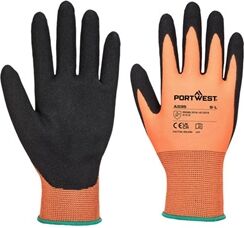 Portwest Dermi-Grip NPR15 Nitrile Sandy Glove M Orange/Blk (Pack 12)