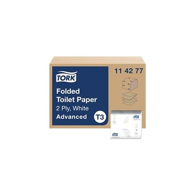 Tork T3 Folded Toilet Tissue - 2-Ply 242 Sheets (36 Pack) Tork T3 Folded Toilet Tissue - 2-Ply 242 Sheets (36 Pack)