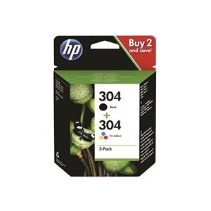 HP 304 Original Ink Cartridge 2-ml Black/Tri-color 3JB05AE HP 304 Original Ink Cartridge 2-ml Black/Tri-color 3JB05AE