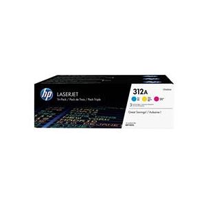 HP 312A 3-pack Cyan/Magenta/Yellow Original Toner Cartridges (CF440AM) HP 312A 3-pack Cyan/Magenta/Yellow Original Toner Cartridges (CF440AM)