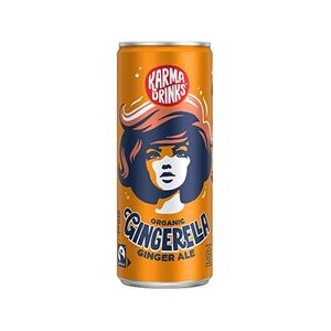 Karma Cola Gingerella Organic Ginger Ale - 250ml Can Karma Cola Gingerella Organic Ginger Ale - 250ml Can