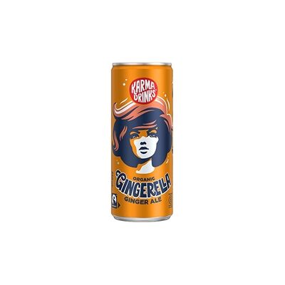 Karma Cola Gingerella Organic Ginger Ale - 250ml Can Karma Cola Gingerella Organic Ginger Ale - 250ml Can