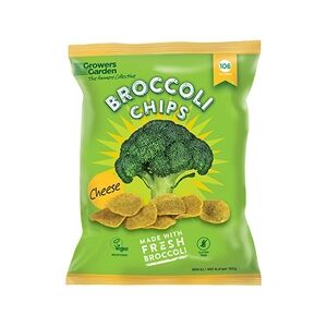 12 Pack Growers Garden Broccoli Crisps with Cheese 84g Bag 12 Pack Growers Garden Broccoli Crisps with Cheese 84g Bag