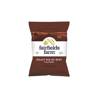 10 Pack Fairfields Farm Crisps Roast Rib of Beef Crisps 150g 10 Pack Fairfields Farm Crisps Roast Rib of Beef Crisps 150g