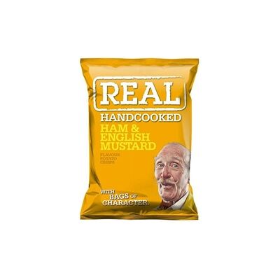 Real Crisps Ham & English Mustard 24x35g Real Crisps Ham & English Mustard 24x35g