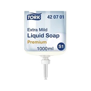 Tork Extra Mild Liquid Soap Refill S1 Non Perfumed 1 Litre (6 Pack) Tork Extra Mild Liquid Soap Refill S1 Non Perfumed 1 Litre (6 Pack)