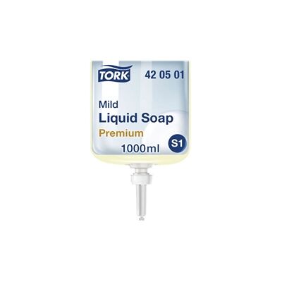 Tork Mild Liquid Hand Soap Refill S1 1 Litre (6 Pack) Tork Mild Liquid Hand Soap Refill S1 1 Litre (6 Pack)