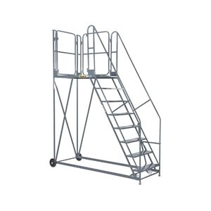 Climb-It Work Platform - Stand. Incline - 1200mm Platform - 5 Tread - Grey