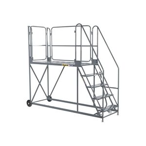 Climb-It Work Platform - Stand. Incline - 1800mm Platform - 5 Tread - Grey