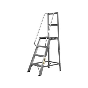 Climb-It Aluminium Library Step; 3 Tread with Handrails; 150kg; Silver Climb-It Aluminium Library Step; 3 Tread with Handrails; 150kg; Silver