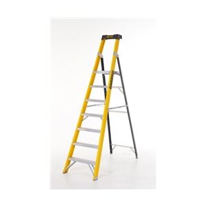 Climb-It Glass Fibre Platform Stepladder; 7 Tread; 150kg; Yellow/Black Climb-It Glass Fibre Platform Stepladder; 7 Tread; 150kg; Yellow/Black