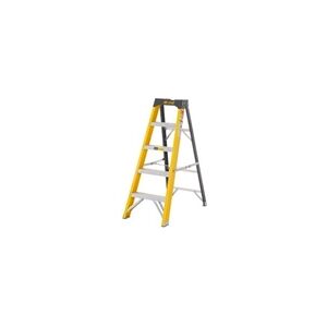 Climb-It Glass Fibre Swingback Stepladder; 4 Tread; 150kg Yellow/Black Climb-It Glass Fibre Swingback Stepladder; 4 Tread; 150kg Yellow/Black