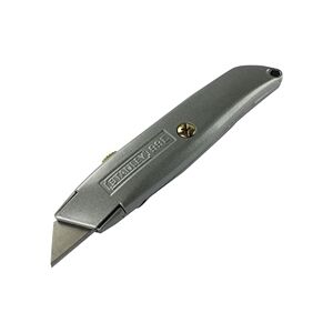 Stanley Retractable Blade Knife Die-cast Metal 3 Blades Ref 2-10-099 Stanley Retractable Blade Knife Die-cast Metal 3 Blades Ref 2-10-099