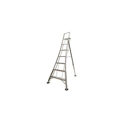 Werner Adjustable 5 Tread Tripod Ladder with High Handrail Aluminium Werner Adjustable 5 Tread Tripod Ladder with High Handrail Aluminium