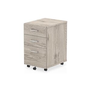 Impulse 3 Drawer Under Desk Pedestal Grey Oak Impulse 3 Drawer Under Desk Pedestal Grey Oak