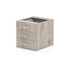 Impulse 3 Drawer Fixed Pedestal Grey Oak Impulse 3 Drawer Fixed Pedestal Grey Oak