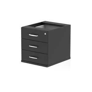 Impulse 3 Drawer Fixed Pedestal Black Impulse 3 Drawer Fixed Pedestal Black
