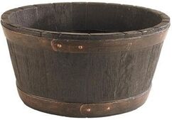 Unbranded Oakwood Large 49cm Barrel Planter {GN653}