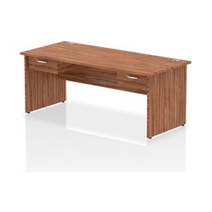 Impulse 1800x800 Desk Walnut Top Panel End 2x1 Drawer Fixed Ped Impulse 1800x800 Desk Walnut Top Panel End 2x1 Drawer Fixed Ped