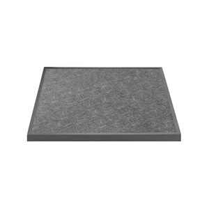 Bolero Black Brushed Outdoor Glass Table Top Square Grey Trim 700mm Bolero Black Brushed Outdoor Glass Table Top Square Grey Trim 700mm