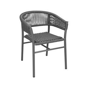 Bolero Florence Grey Mix Rope Twist Wicker Chairs (2 pack) Bolero Florence Grey Mix Rope Twist Wicker Chairs (2 pack)