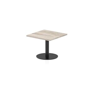 Italia 600mm Square Coffee Table Grey Oak Top 475mm High Black Leg Italia 600mm Square Coffee Table Grey Oak Top 475mm High Black Leg