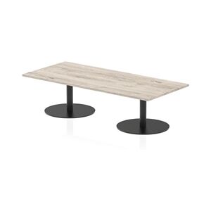 Italia 1800 x 800mm Rectangular Coffee Table Grey Oak Black Leg Italia 1800 x 800mm Rectangular Coffee Table Grey Oak Black Leg