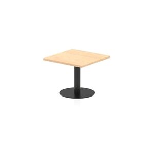 Italia 600mm Square Coffee Table Maple Top 475mm High Black Leg Italia 600mm Square Coffee Table Maple Top 475mm High Black Leg