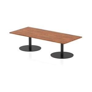 Italia 1800 x 800mm Rectangular Coffee Table Walnut Top Black Leg Italia 1800 x 800mm Rectangular Coffee Table Walnut Top Black Leg