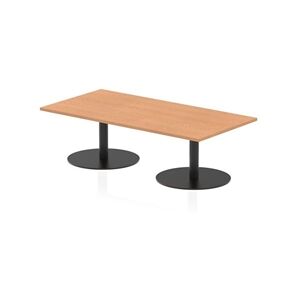 Italia 1600 x 800mm Rectangular Coffee Table Oak Top Black Leg Italia 1600 x 800mm Rectangular Coffee Table Oak Top Black Leg