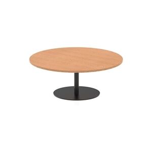 Italia 1200mm Round Coffee Table Oak Top 475mm High Black Leg Italia 1200mm Round Coffee Table Oak Top 475mm High Black Leg