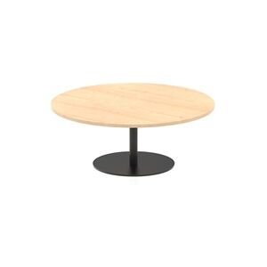 Italia 1200mm Round Coffee Table Maple Top 475mm High Black Leg Italia 1200mm Round Coffee Table Maple Top 475mm High Black Leg