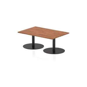 Italia 1200 x 800mm Rectangular Coffee Table Walnut Top Black Leg Italia 1200 x 800mm Rectangular Coffee Table Walnut Top Black Leg