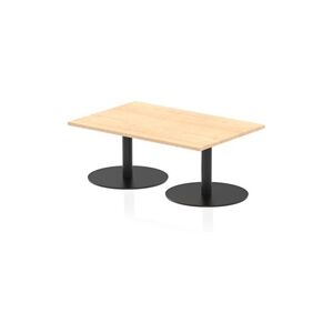 Italia 1200 x 800mm Rectangular Coffee Table Maple Top Black Leg Italia 1200 x 800mm Rectangular Coffee Table Maple Top Black Leg