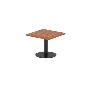 Italia 600mm Square Coffee Table Walnut Top 475mm High Black Leg Italia 600mm Square Coffee Table Walnut Top 475mm High Black Leg