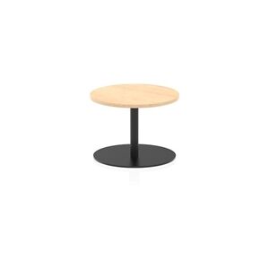 Italia 600mm Round Coffee Table Maple Top 475mm High Black Leg Italia 600mm Round Coffee Table Maple Top 475mm High Black Leg