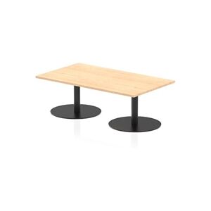 Italia 1400 x 800mm Rectangular Coffee Table Maple Top Black Leg Italia 1400 x 800mm Rectangular Coffee Table Maple Top Black Leg