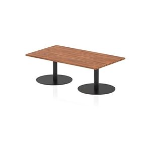 Italia 1400 x 800mm Rectangular Coffee Table Walnut Top Black Leg Italia 1400 x 800mm Rectangular Coffee Table Walnut Top Black Leg