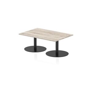 Italia 1200 x 800mm Rectangular Coffee Table Grey Oak Top Black Leg Italia 1200 x 800mm Rectangular Coffee Table Grey Oak Top Black Leg