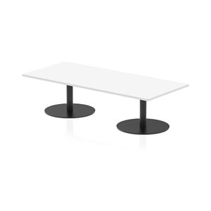 Italia 1800 x 800mm Rectangular Coffee Table White Top Black Leg Italia 1800 x 800mm Rectangular Coffee Table White Top Black Leg