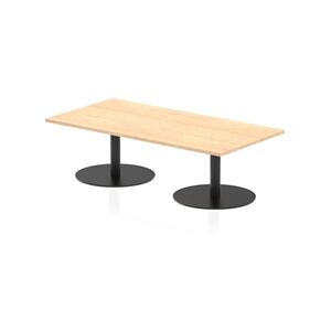 Italia 1600 x 800mm Rectangular Coffee Table Maple Top Black Leg Italia 1600 x 800mm Rectangular Coffee Table Maple Top Black Leg