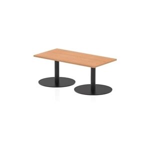 Italia 1200 x 600mm Rectangular Coffee Table Oak Top Black Leg Italia 1200 x 600mm Rectangular Coffee Table Oak Top Black Leg