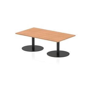 Italia 1400 x 800mm Rectangular Coffee Table Oak Top Black Leg Italia 1400 x 800mm Rectangular Coffee Table Oak Top Black Leg