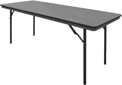 Bolero ABS Rectangular Folding Table Grey 6ft (Single)